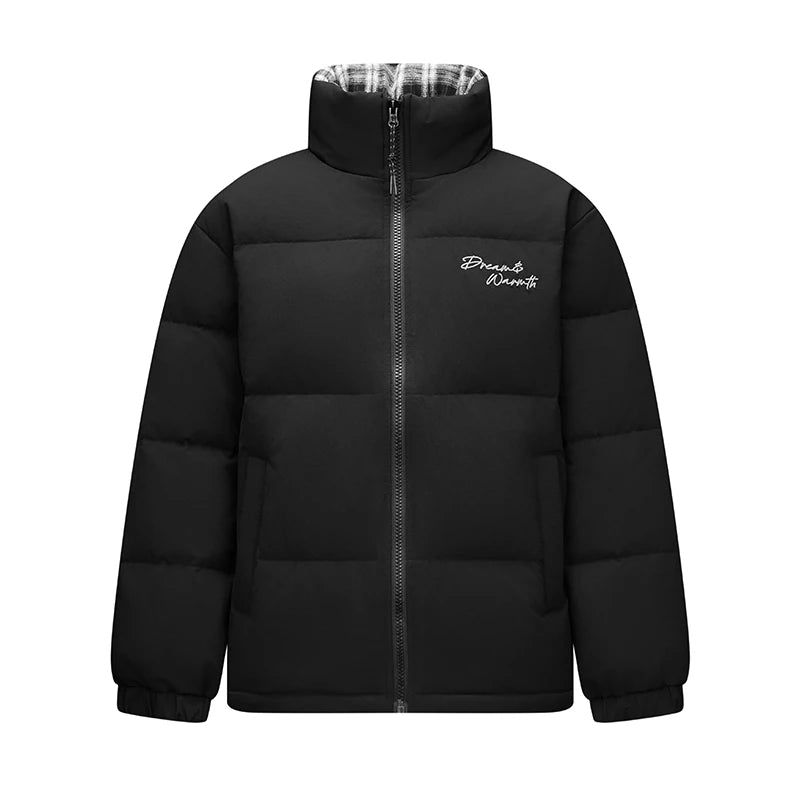 Semir Men Down Jacket 90 Percent Down Fill Plaid Loose Fit Stand Collar Modern Style 2026 New Winter Daily Wear