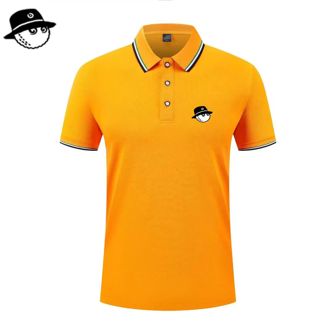 Men Summer Fashion Slim Fit Sport Short Sleeve 100% Polyester Polo Shirt Fake Pocket Decoration Casual Sport Golf Polo Shirt