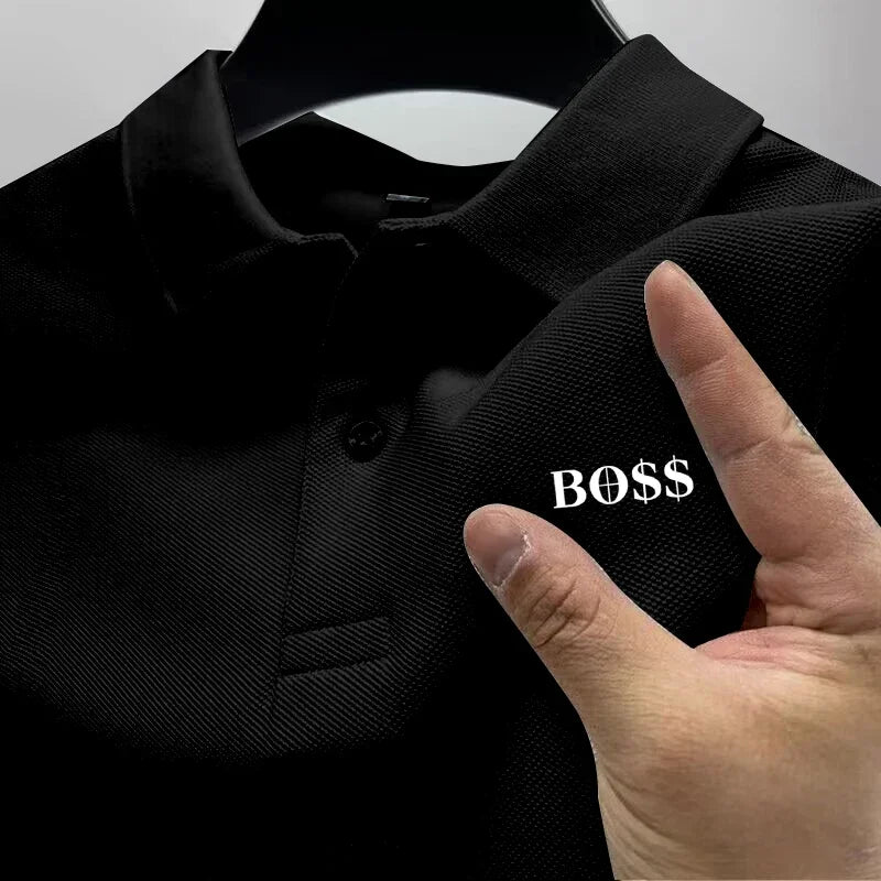 Men's Short Sleeve Polo Shirt, Quick Dry, Breathable, Casual, Stylish, Business, Sports, Summer, High, New, 2025