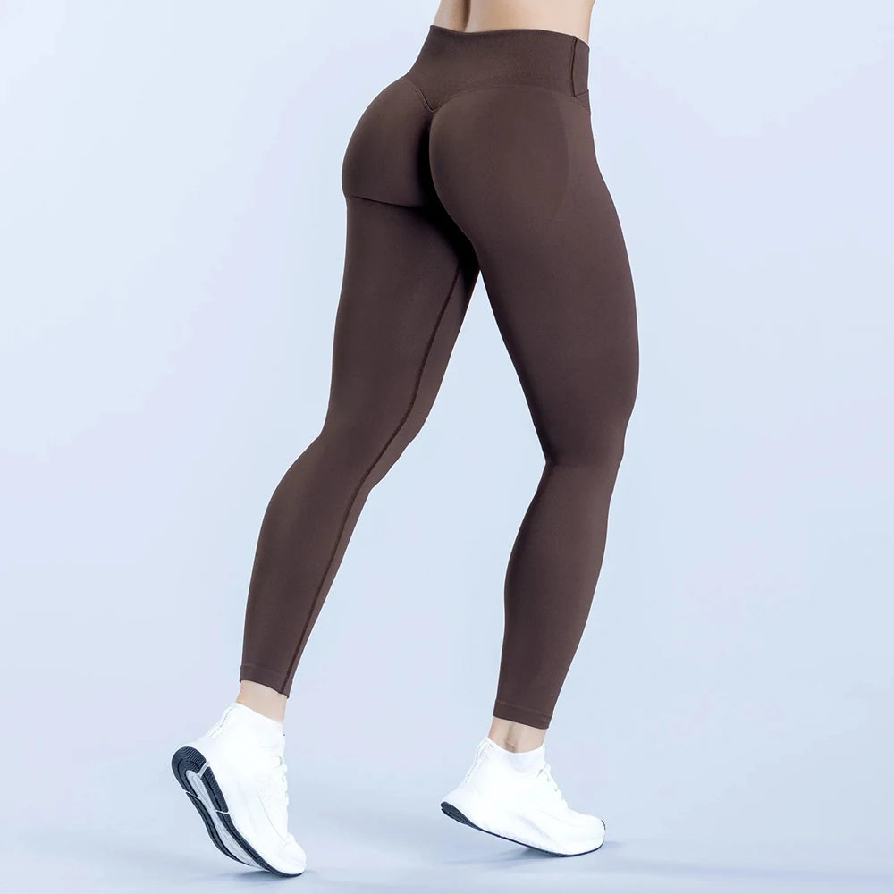 Vision Leggings Women Cross Waist Seamless Yoga Pants Hip Lifting Sport Leggings Fitness Scrunch Butt Gym Pants Workout Leggings - ATFH