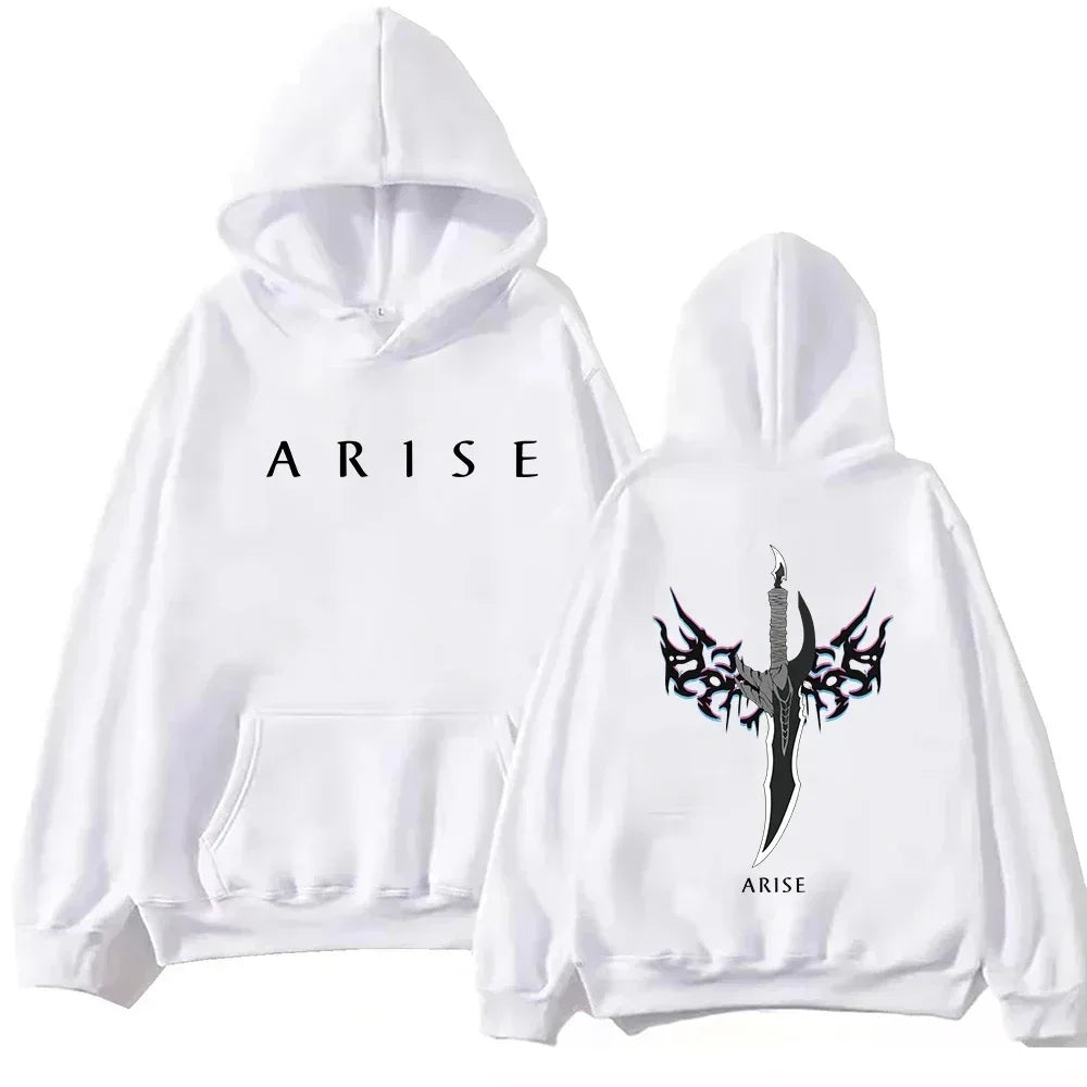 Anime Solo Leveling Hip Hop Men's/Women's Hoodie Retro Gothic Pattern Sportswear Manga Solo Leveling Casual Hoodie Fan Gift