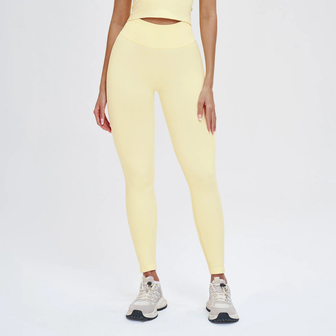 Customized LOGO women's peach buttocks seamless belly tight yoga pants running sports quick-drying fitness trousers - ATFH