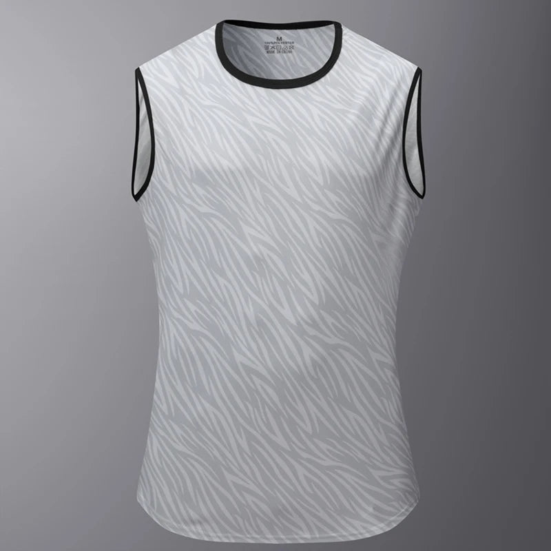 Men's Ice Silk Mesh Tank Tops Gym Stringer Transparent Bodybuilding Sleeveless T Shirts Fitness Vest Male Mesh Muscle Singlets