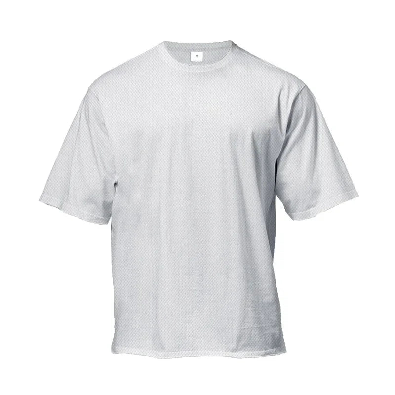 Plain Oversized Loose Mens Casual T-shirts Gym Bodybuilding Fitness Short Sleeves Tops Summer Mesh Breathable Quick Dry Shirts ATFH