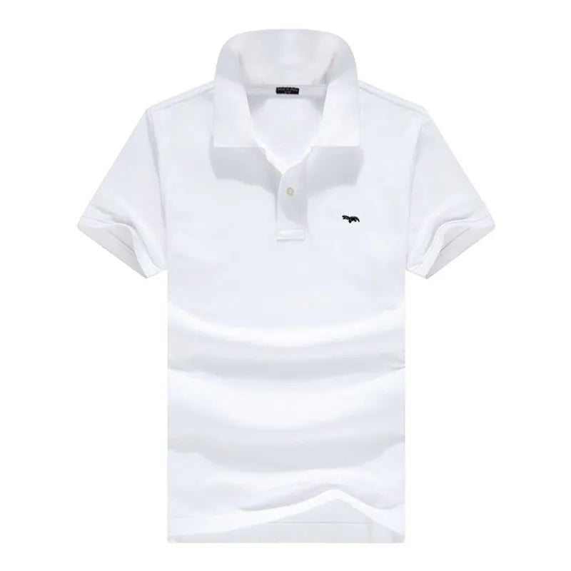 100% pure cotton Spring summer men's fashion sports brand embroidered short sleeved POLO shirt business casual T-shirt