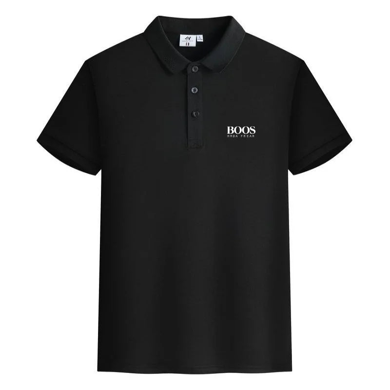 New men's high-quality short sleeved polo shirt, summer fashion, casual, comfortable, breathable and cool top