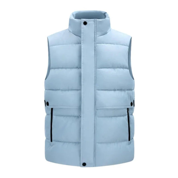 Printing logo Winter Warm Men's Soft Padded Waistcoat  Windproof Cotton-padded  Vest Stylish  Outerwear for Outdoor Activities ATFH