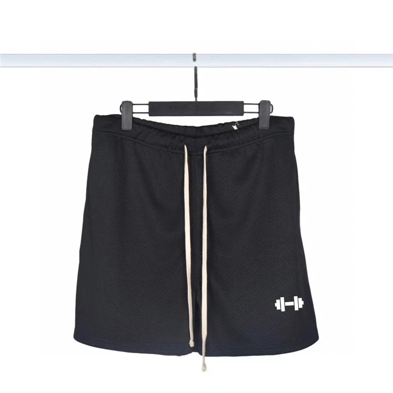New Summer Running Shorts Mens Sports Jogging Fitness Shorts Mesh Quick Dry Gym Bodybuilding Sport Shorts Basketball Short Pants