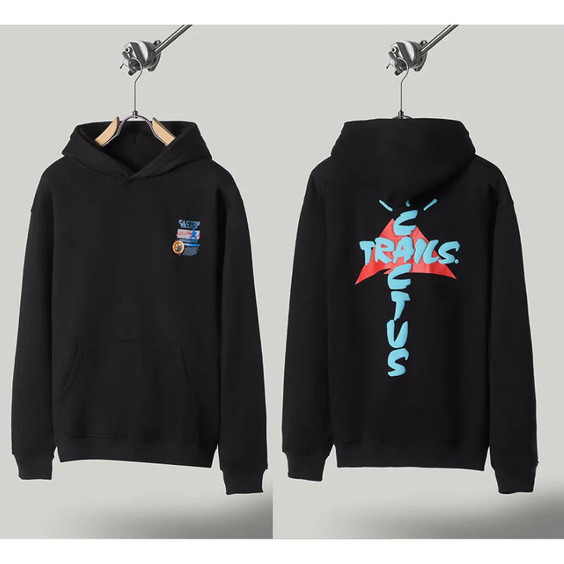 Cactus Jack Hoodies High-quality Casual Loose Skull Print Zipper Hooded Sweatshirt Jackets for Men Women Harajuku Streetwear - ATFH