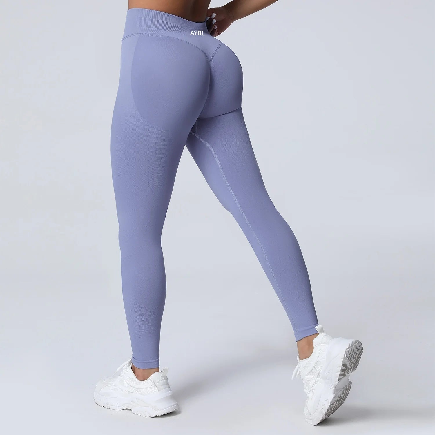New Gym Leggings Women Seamless Yoga Pants High Waist Low Ribbed Band Fitness Leggings Fitness Sweat Wicking Workout Tights - ATFH