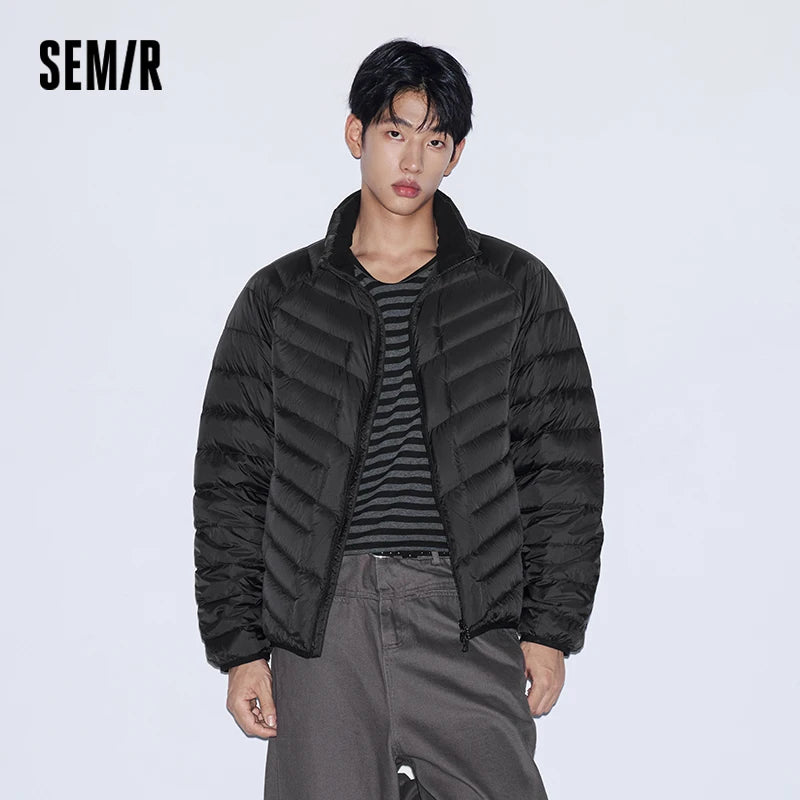 Semir Men Down Jacket Modern Style Quilted Water Repellent Raglan Sleeve 2026 New Winter Daily Wear Urban Casual Style