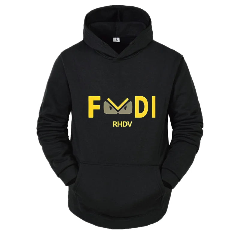 Fashionable Autumn and Winter Casual Men's and Women's Fleece Street Hip-Hop Harajuku Sports Top 2025 Trendy Hooded Clothing