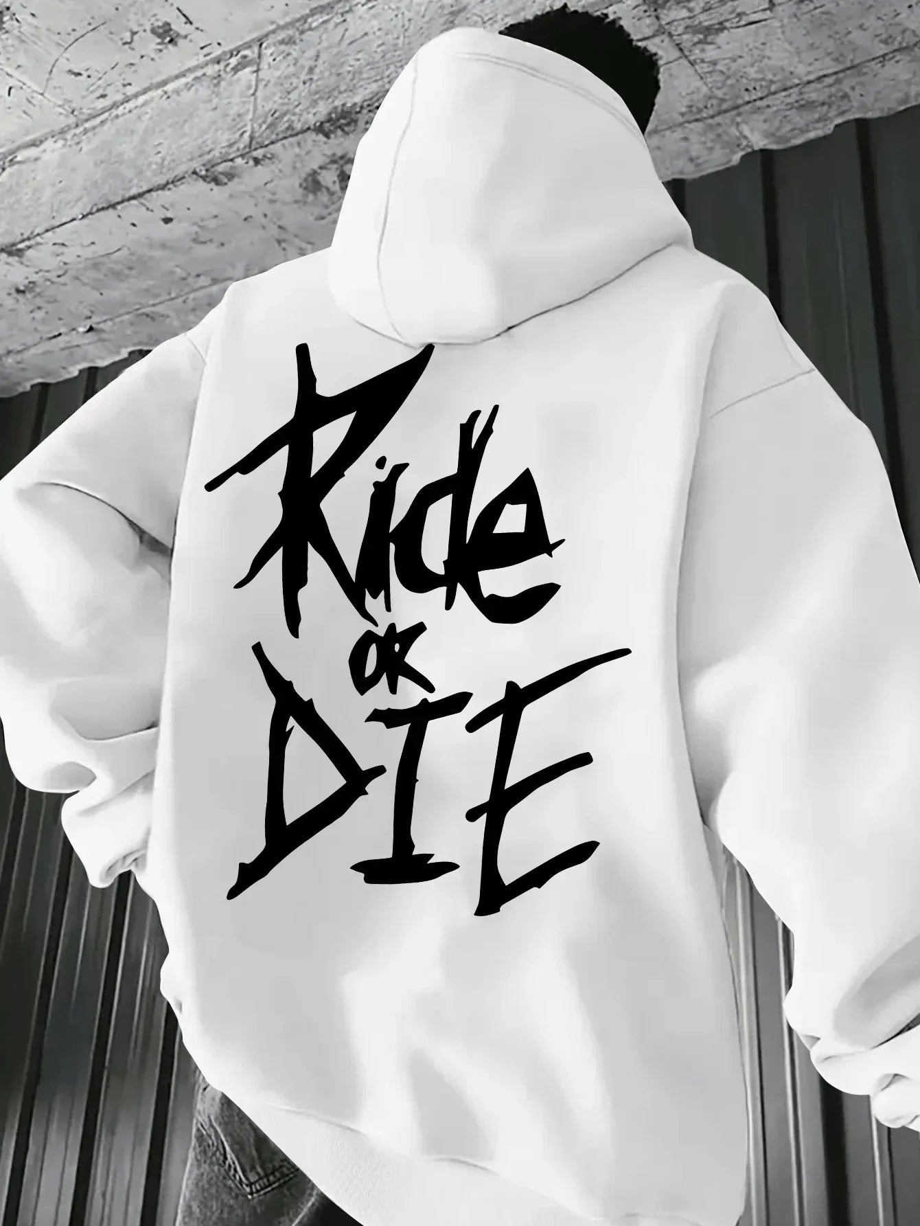 Autumn and winter men's hooded GIDE OR　DIE printed fashionable sports hoodie hip-hop casual unisex clothing