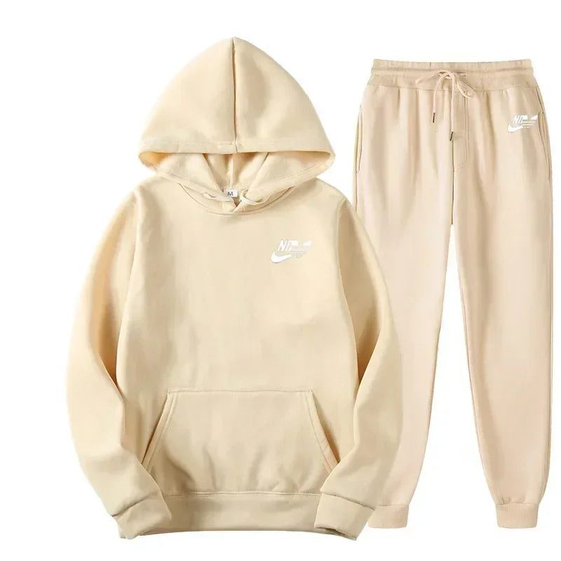 2025 Spring Autumn Men Casual Two Piece Sets Sweatshirts Men Women Street Los Fashion Printed Sports Suit ATFH