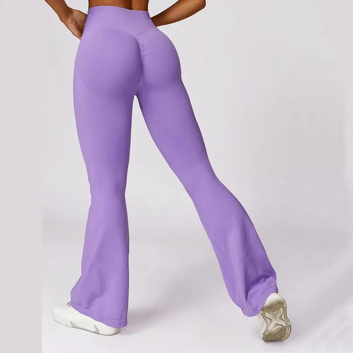 Seamless Flare Leggings Yoga Pants Women High Waist Wide Leg Pants Women Gym Workout Fitness Sports Flared Pant Dance Trousers ATFH