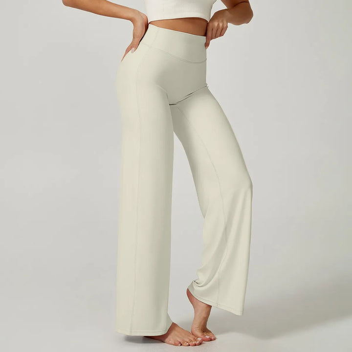 High Waisted Straight Leg Yoga Pants for Women, Naked Feeling Butt Lifting Loose Fit Workout Trousers, Slimming Gym Pants ATFH