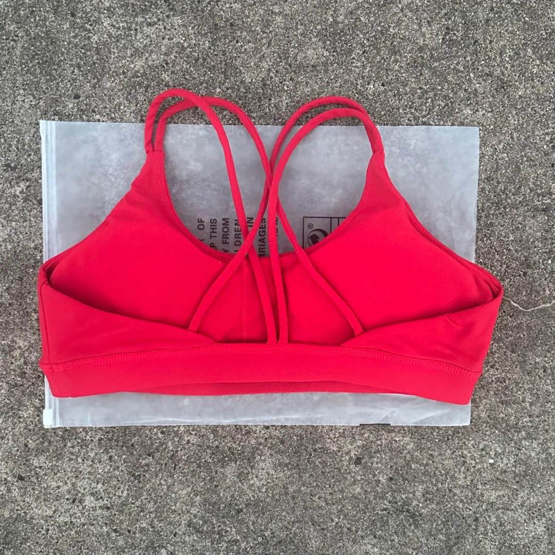 Solid Color high strength Gym Yoga underwear cross Women Fitness Sport Bra Top shockproof Athletic Tight Workout With Chest Pad - ATFH