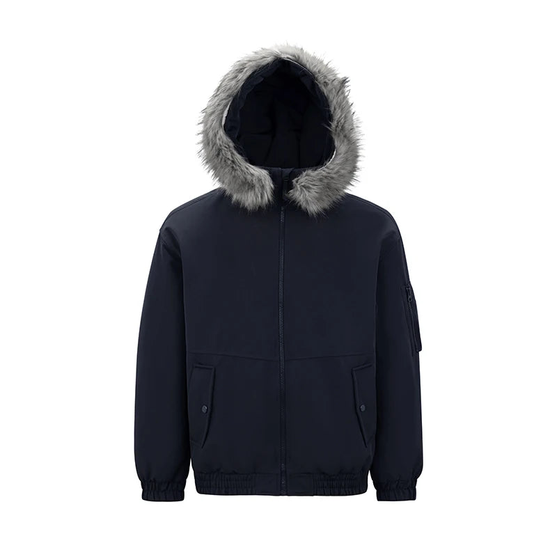 Semir Women Down Jacket Detachable Plush Collar Water Repellent Abrasion Resistant Workwear Thick Warm 2026 New