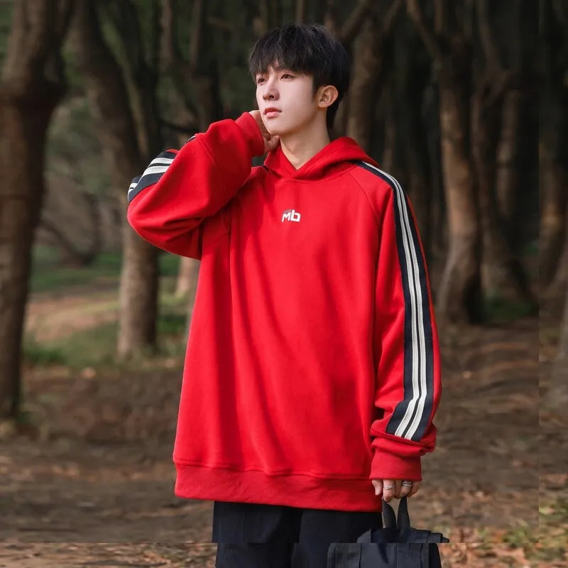 MB Men's Printed Hoodies 2025 New Korean Hoodie Street Trend Outdoor Travel Clothing Fishing Sports Tops - ATFH