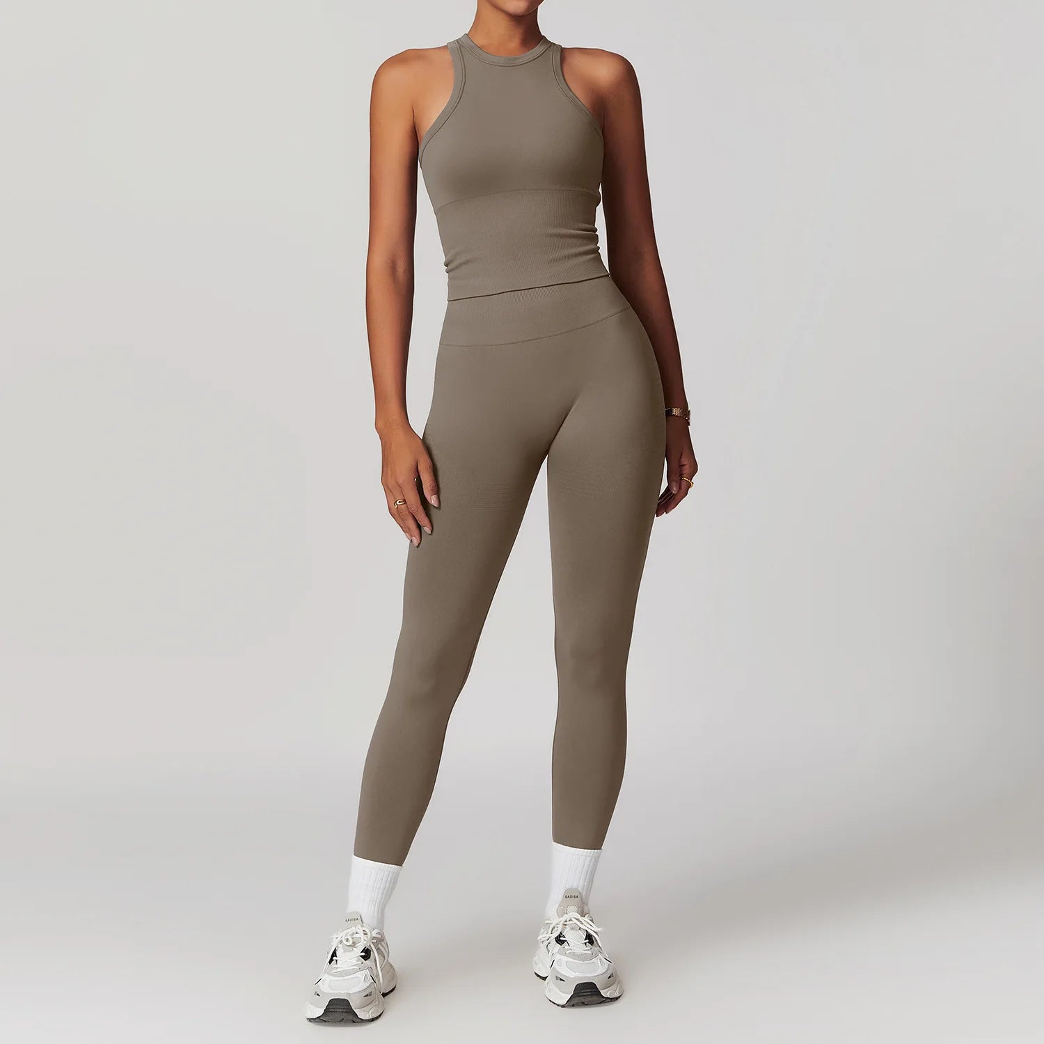 2/3/4PCS Yoga Set Gym Clothes Sportswear Seamless Yoga Suits For Women Fitness Long Sleeved Tracksuits Sports Bra Gym Leggings - ATFH