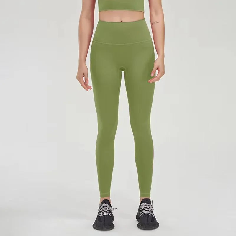 Women's 38 Colors Naked Feeling Yoga Leggings Women Sports Pants Tights Seamless Sport Femme Gym Leggins Workout Fitness Pants ATFH