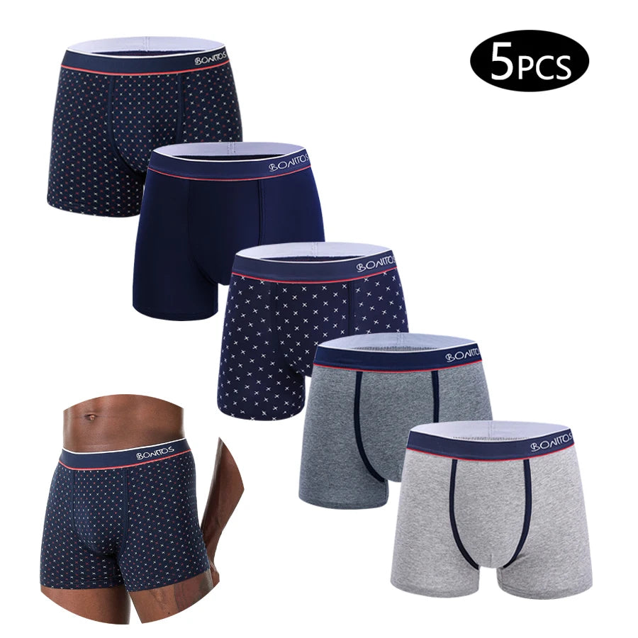 5pcs Sexy Boxers Man Cotton Underpants Mens Gifts Print Boxer Shorts Men Underwear Pack Male Square Boxershorts