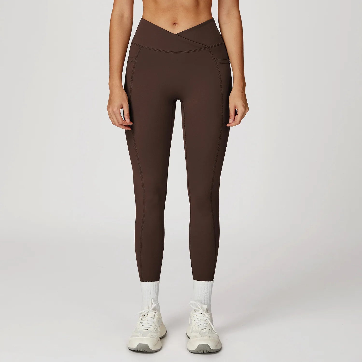 Yoga Pants Cross Waist Head Gym Leggings Women Sexy High Waist Booty Lifting Leggings Pants Women Sports Clothing Fitness Wear - ATFH