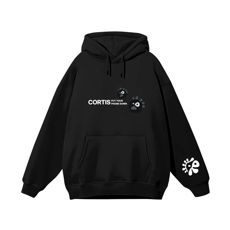 CORTIS 2026 Cartoon Monster Print Hoodie Unisex Y2K Hip Hop Pullover Sweatshirt Loose Streetwear Hooded Tops For Men Women