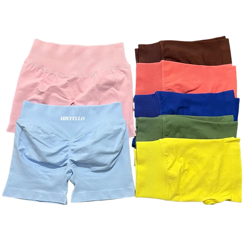 HISTELLO Sports Shorts Df Substitute High Waist Women Yoga Workout Short Seamless Leggings Stretch Fitness Running Gym Shorts Tahsi Fashion House