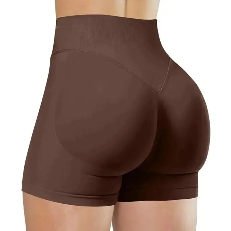 Women's Seamless High Waist Gym Shorts Butt Lifting Slim Fit High Elastic Yoga Shorts for Fitness Training Running & Cycling