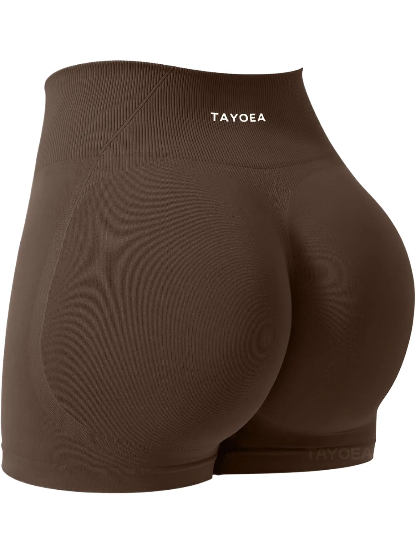 TAYOEA Seamless Yoga Shorts Women High Waist Tummy Control Smile Contour Gym Shorts Scrunch Butt Lifting Sport Shorts Naked Feeling Squat Proof Workout Biker Shorts Fitness Tight Shorts