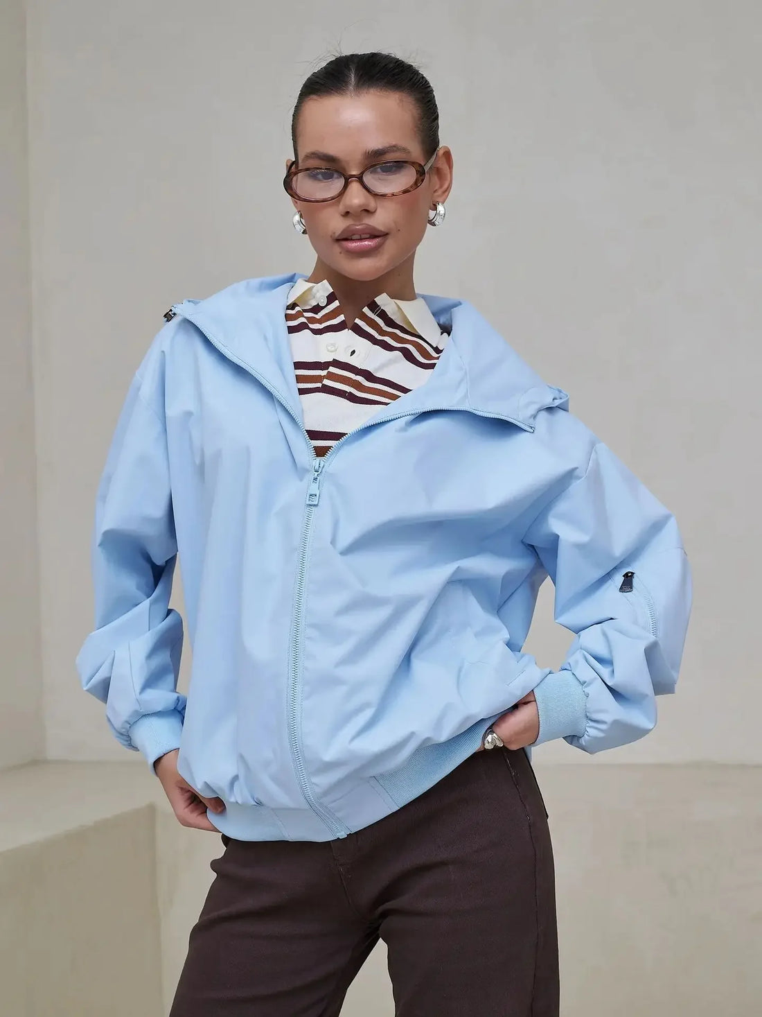 2026 Hot-Selling Women's Spring and Autumn Windproof Hooded Jacket Top