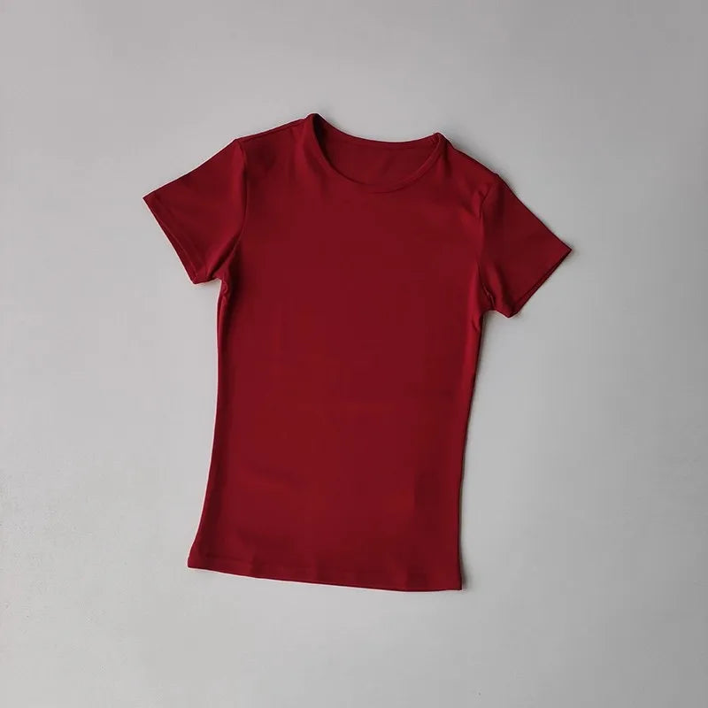 Women's Outdoor Sports Shirt Yoga Wear Fitness T-Shirt Quick Dry Running T-Shirt Workout Top Female Sportswear Exercise Clothing - ATFH