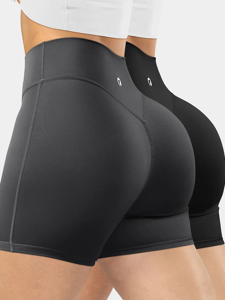 Summer Women's High-Waist Breathable Yoga Shorts High Elastic Running Tights Leggings Cycling Workout Gym Sports Shorts Tahsi Fashion House