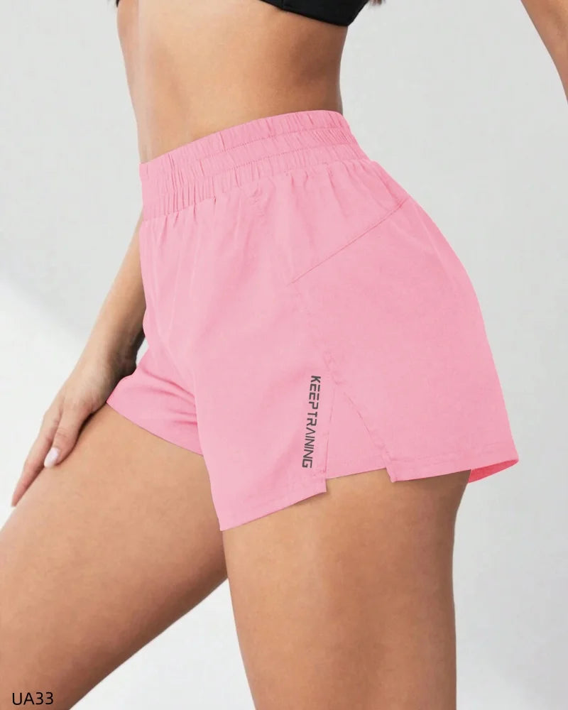 Women's High Waist 2-in-1 Running Shorts with Pockets Athletic Gym Shorts for Yoga And Workout with Inner Liner And Side Pockets Tahsi Fashion House