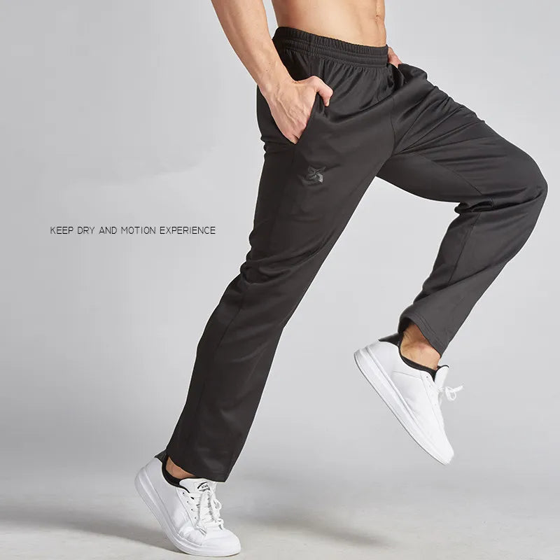 Men Running Pants Work Out Sports Fitness Football Mens Soccer Training Pant Hiking Jogging Long Trousers Sweatpants Sportwear