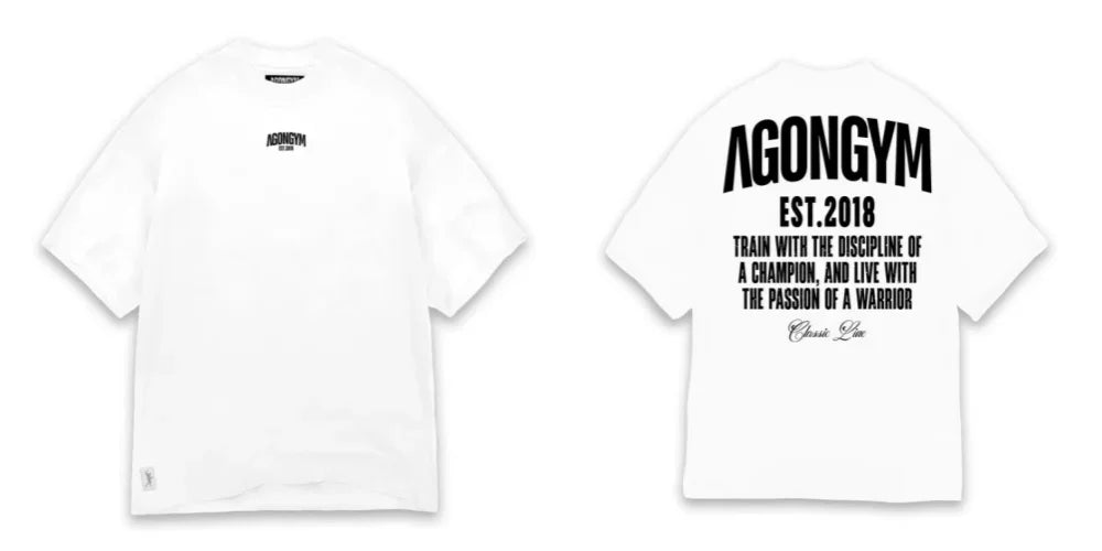 AGONGYM Oversized Loose Summer T-Shirts Short Sleeve Sport Shirts Gym Bodybuilding Fitness Mens Workout Casual Clothing