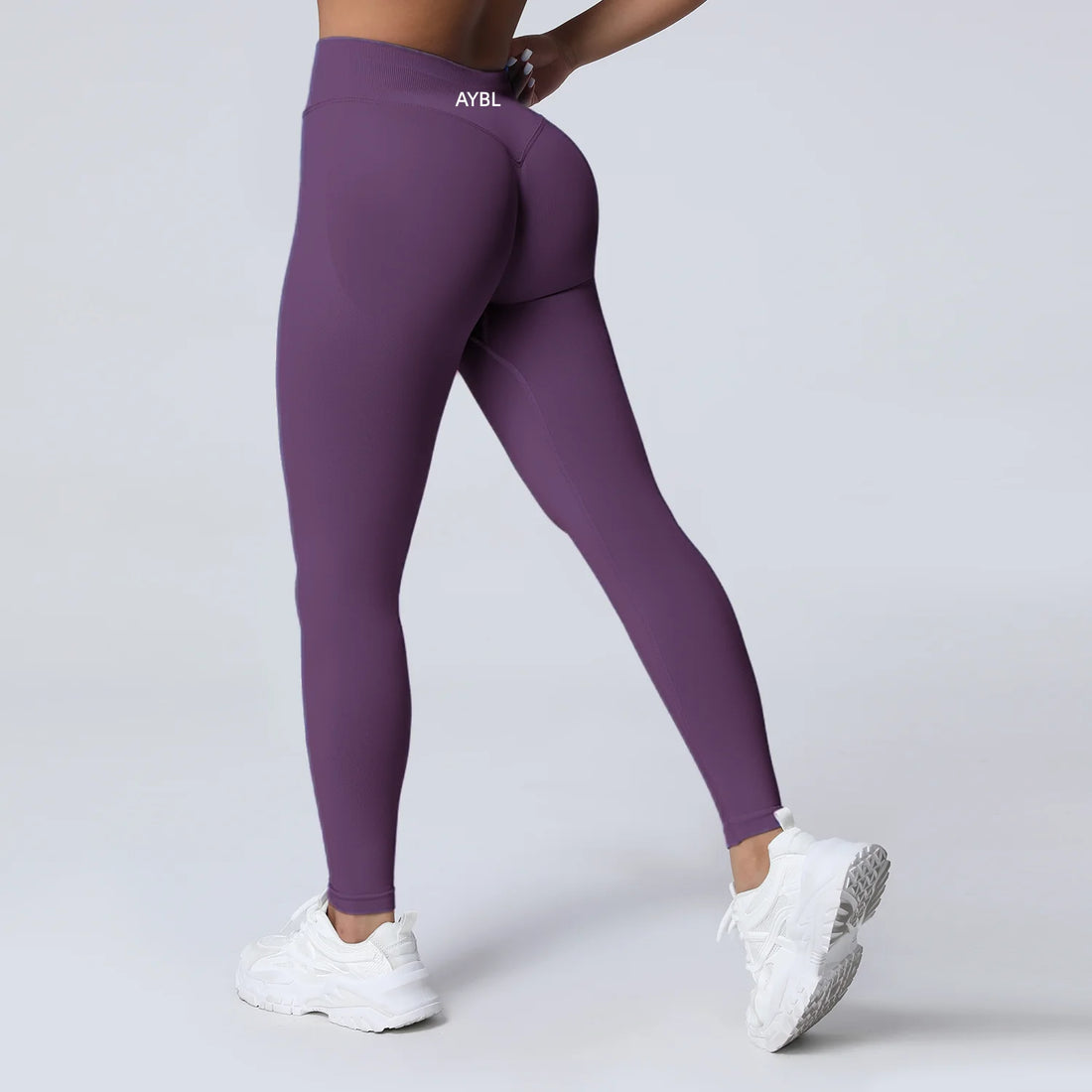 New Gym Leggings Women Seamless Yoga Pants High Waist Low Ribbed Band Fitness Leggings Fitness Sweat Wicking Workout Tights - ATFH