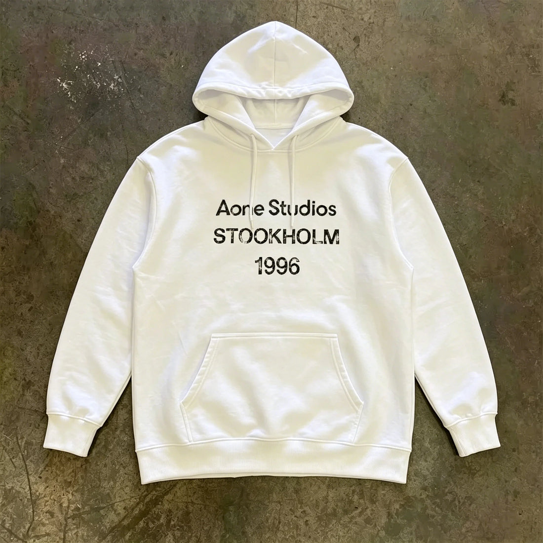 2026 Retro letter print hooded sweatshirt suitable for both men and women. Letter print sporty casual street style loose top.