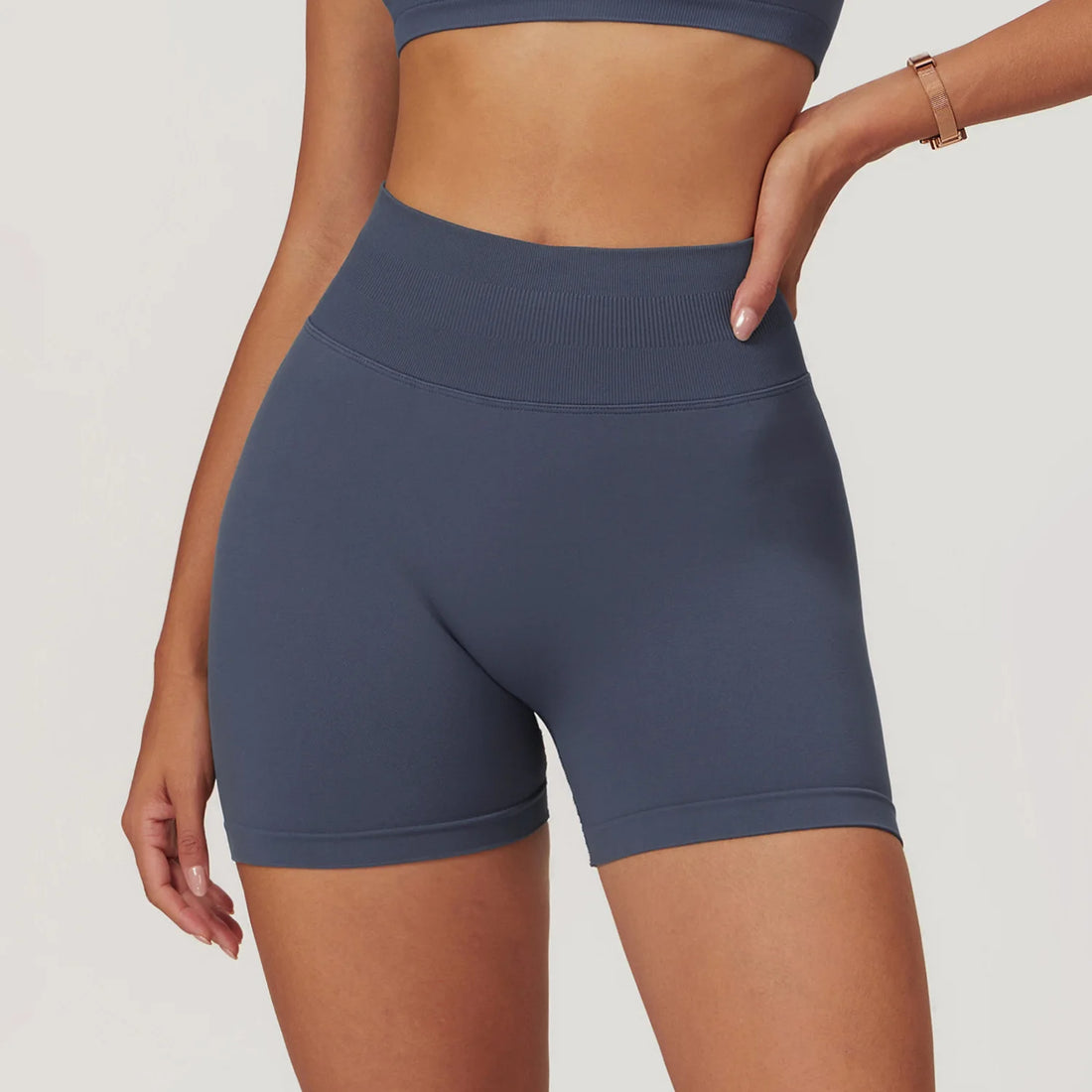 Women Seamless Yoga Shorts High Waist Scrunch Booty Workout Biker Shorts Butt Lifting Gym Tights Push Up Running Sportswear