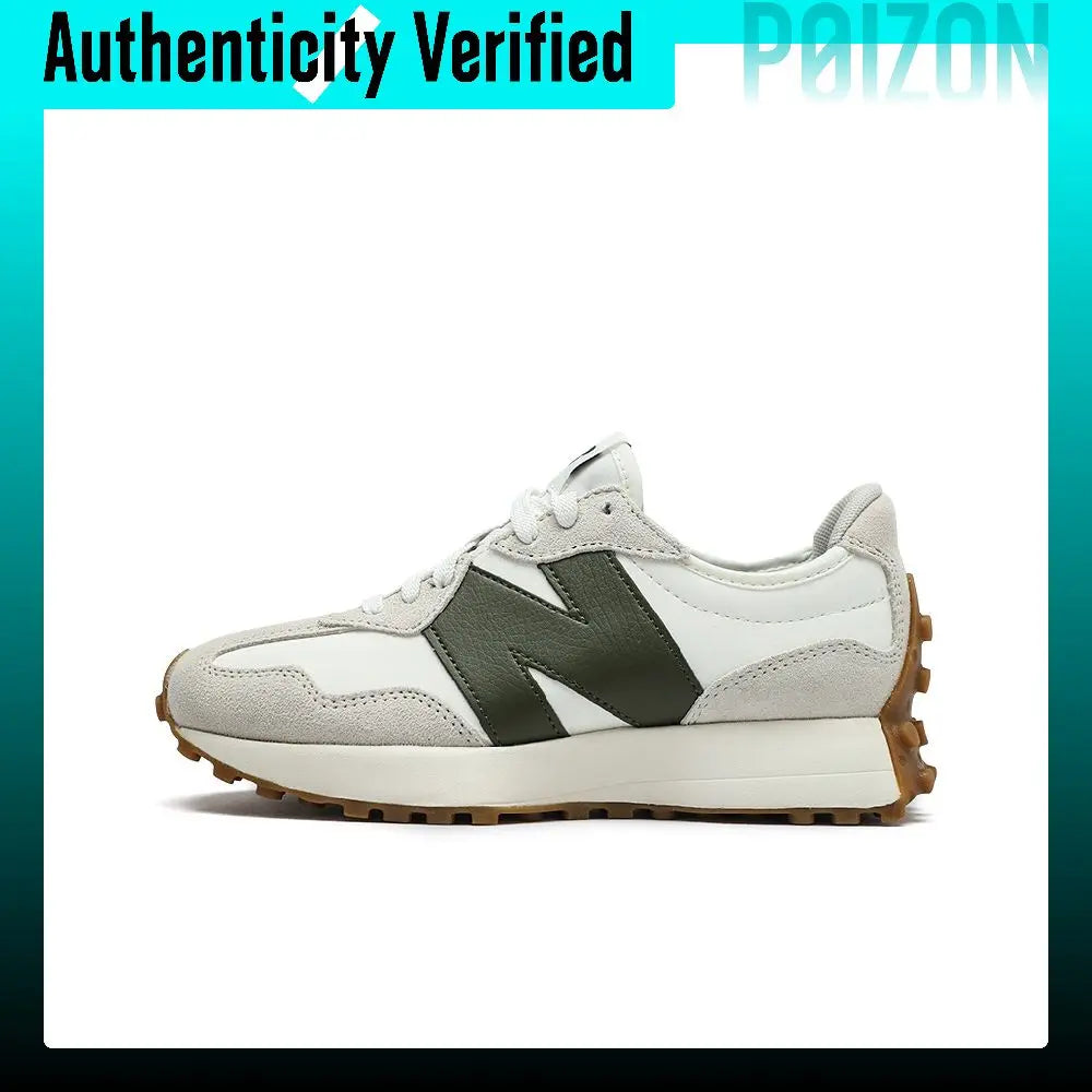 New Balance NB 327 Breathable Low top Casual City Commuting Running Shoes Unisex Gray White Green MS327ASN