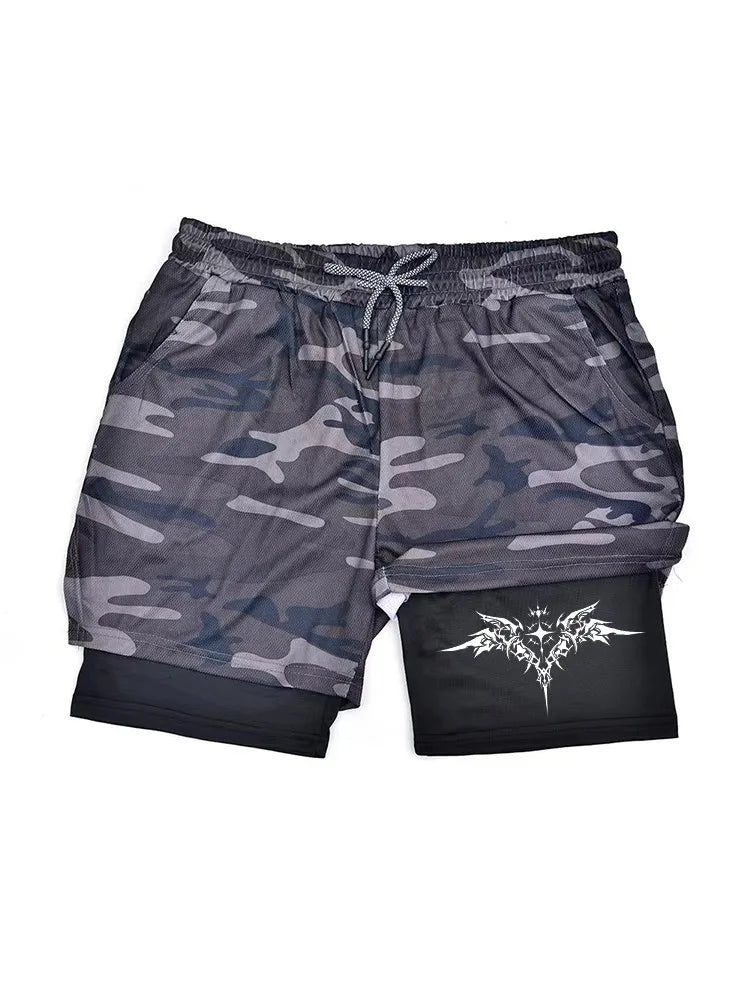 New sports shorts 2 in 1, male, breathable and informal sportswear, double layer, running, M-3XL basketball