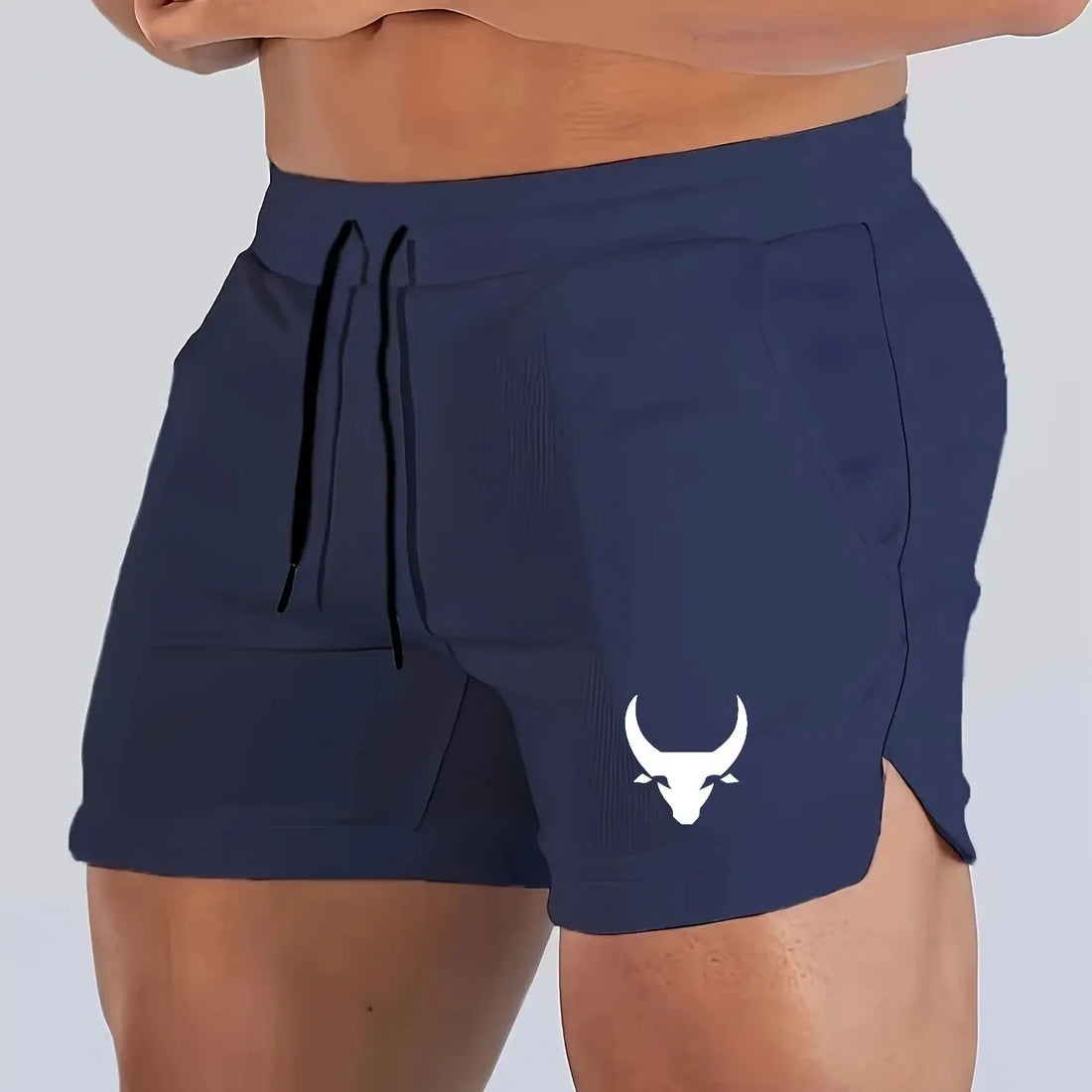 Men's Geometric Pattern Basketball Shorts with Mid Waist Micro Elastic Quick Drying Breathable Sports Pants for Running Fitness