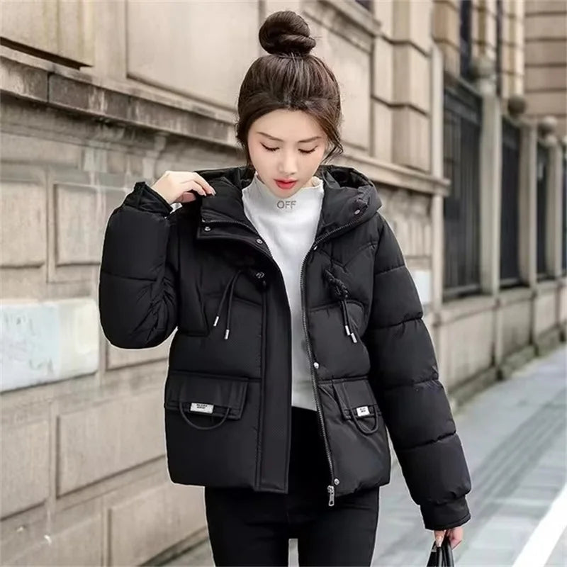 Winter Jacket Women Parkas 2025 New Korean Down Cotton Short Jackets Coat Female Casual Tops All-match Parka Ladies Outerwear ATFH