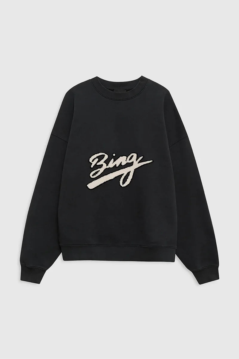 Winter new North American niche AB art word hand cranked special embroidery fleece round neck women's sweatshirt - ATFH