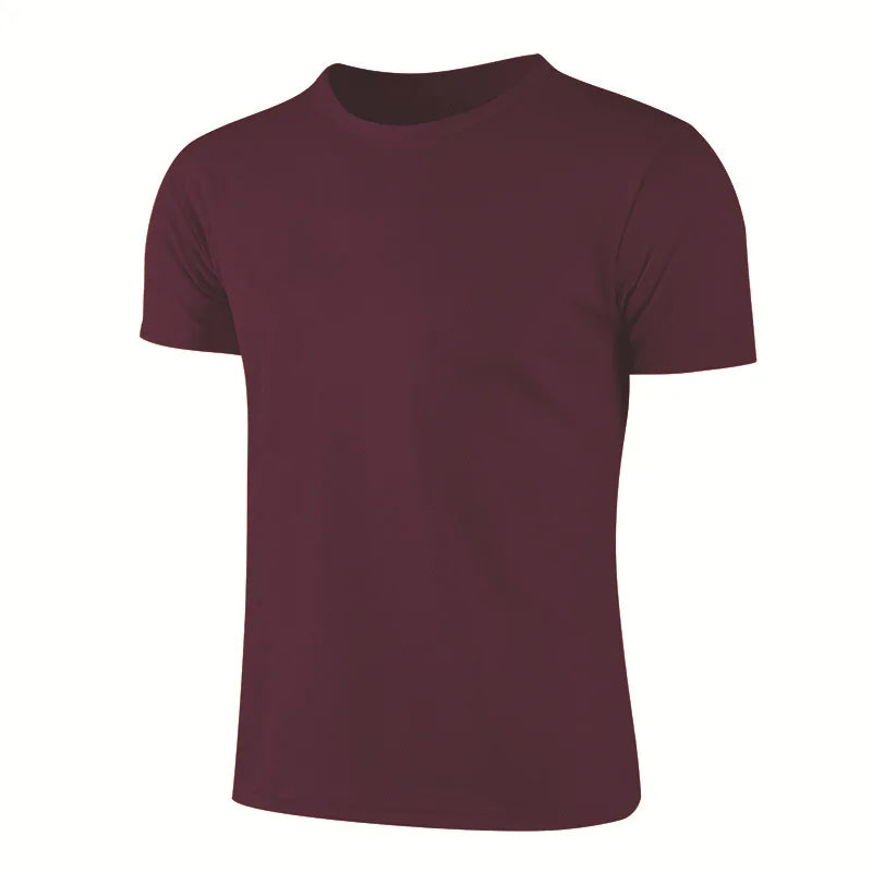 Men Women Quick Dry Short Sleeve Sport T Shirt Gym Jerseys Fitness Shirt Trainer Running T-Shirt Teenager Breathable Sportswears - ATFH
