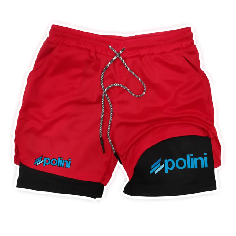 2026 Men's Running Shorts 2-in-1 Double Layer Sports Shorts Sportswear Gym Fitness Shorts Training Jogging Shorts