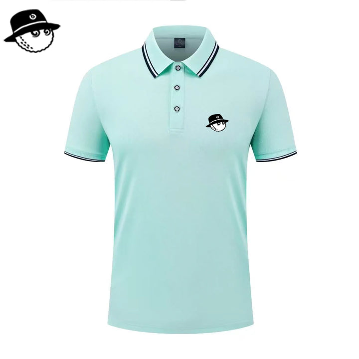 Men Summer Fashion Slim Fit Sport Short Sleeve 100% Polyester Polo Shirt Fake Pocket Decoration Casual Sport Golf Polo Shirt