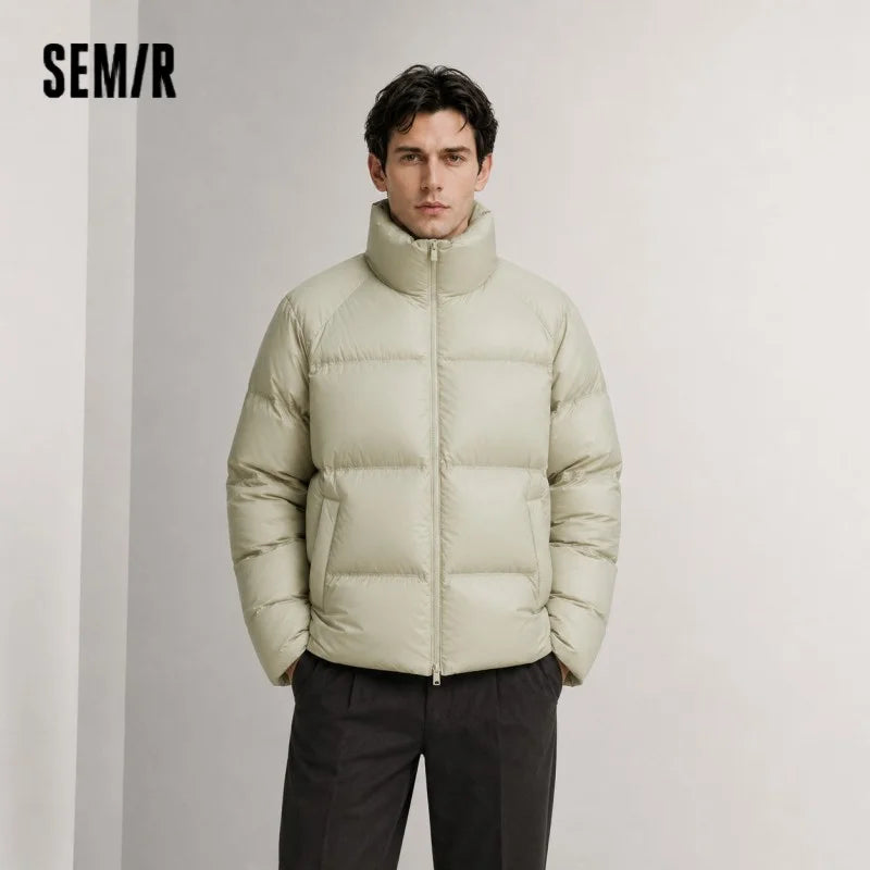 Semir Down Jacket Men 2026 Winter New Thickened Short Coat Three-Proof Thermal Puffer Coat Couple Top Trendy Down Jacket