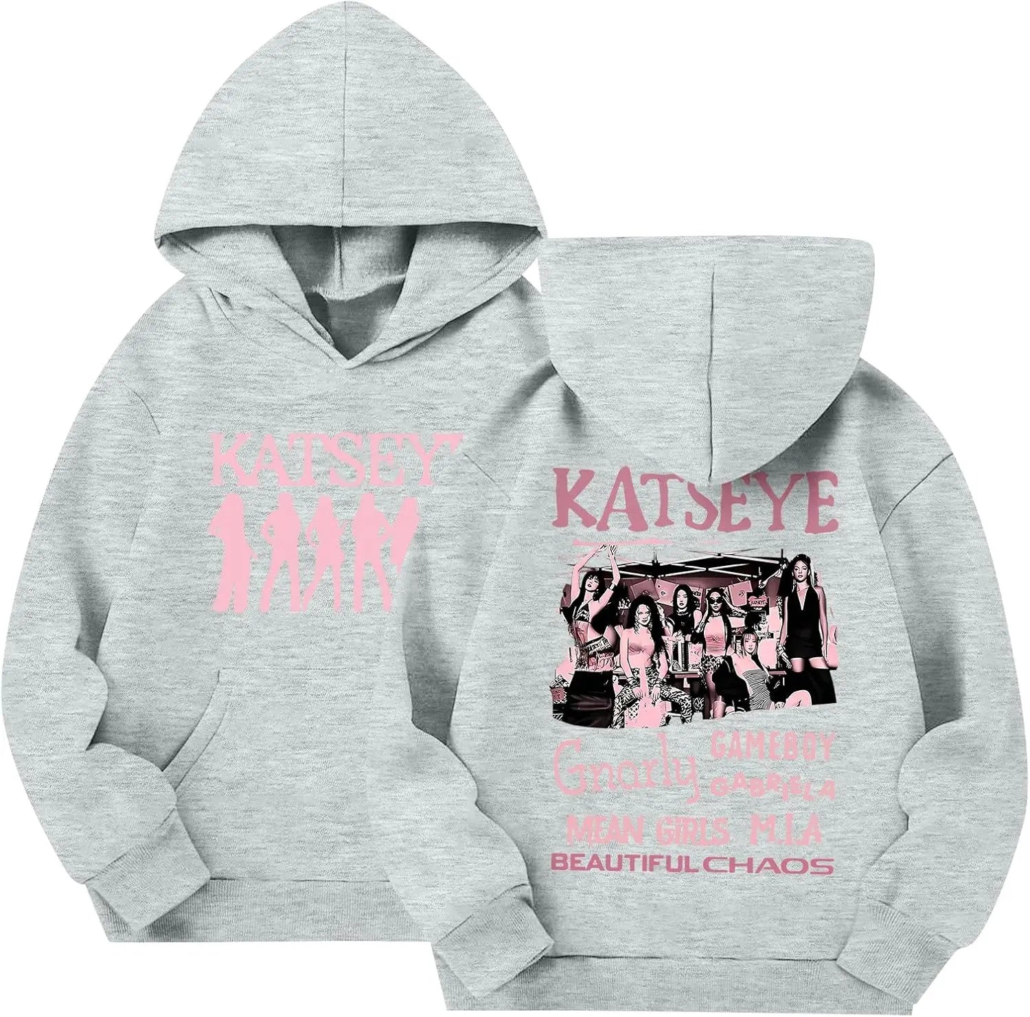 Kids Katseye Hoodies for Girls Katseye Merch Graphic Sweatshirts Long Sleeve Hoodie